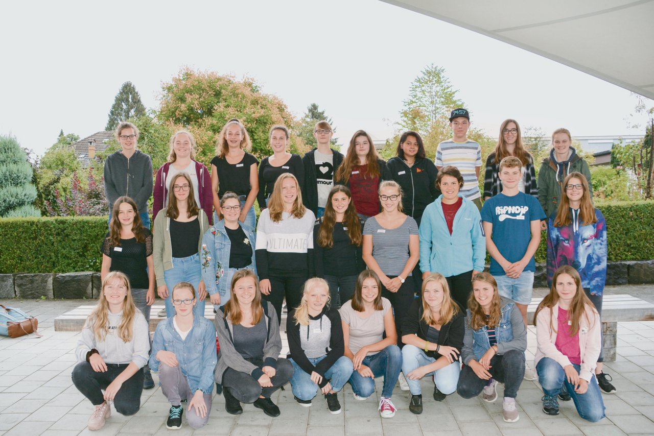 Die neue Klasse 2019/2020 an ihrem Schultag im BBZN in Sursee. (Bild Franziska Jurt)