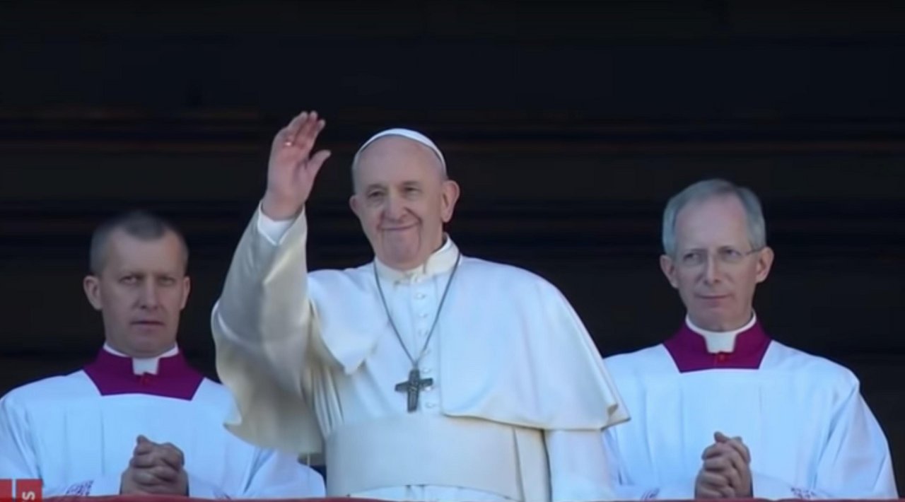 Papst Franziskus rief zum Frieden in der Welt auf. (Bild Vatican News/Videostill)