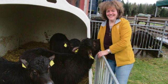 Sonja Küchler und ihr Mann setzen auf Büffelhaltung. Mit der Milch der wenigen Holsteinkühe von früher werden vor allem die Büffelkälber getränkt. (Margreth Rinderknecht)