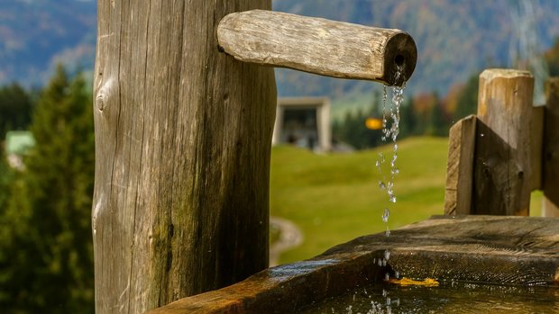 Brunnen sind zum Tränken da, nicht zum Baden. Menschen, Haus- und Nutztiere müssen das kühle Nass teilen. (Bild Pixabay)