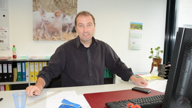 Beat Schmidiger, Bereichsleiter Anicom Zentralschweiz, in seinem Büro in Sursee. (Bild Josef Scherer)