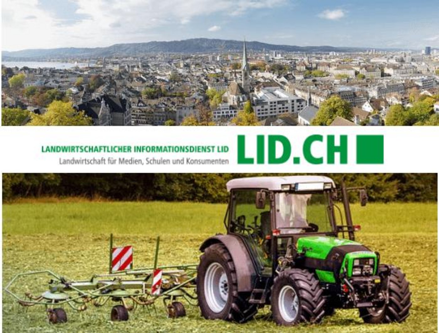 Der LID informiert über die Landwirtschaft. Das Hauptziel ist dabei die weisse (also nicht-landwirtschaftlichen) Presse, um Stadt und Land besser zu verbinden. (Fotomontage jsc)