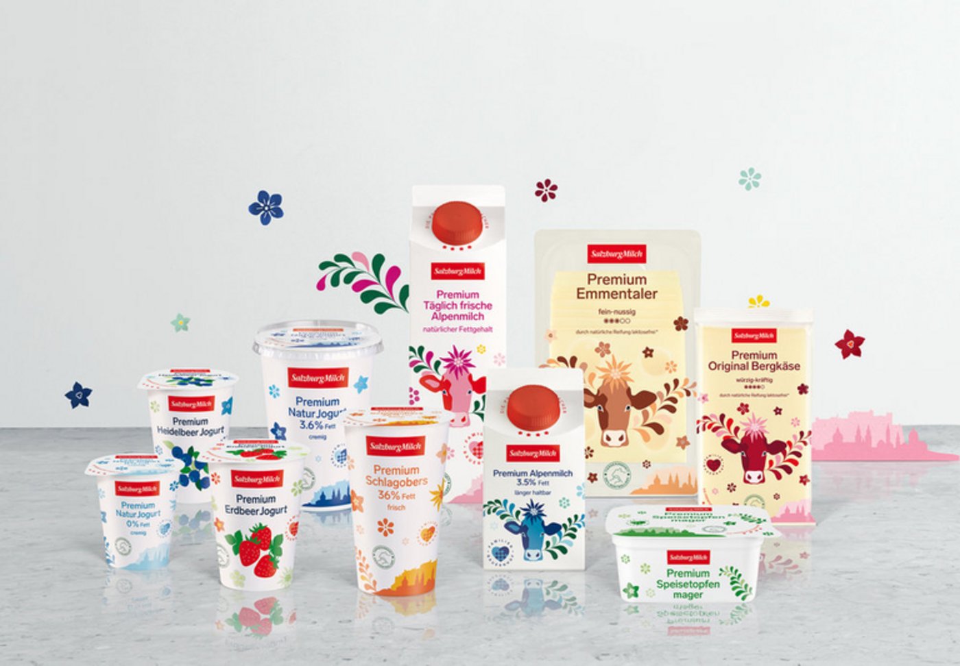 Das Sortiment von SalzburgMilch. (Bild zVg)