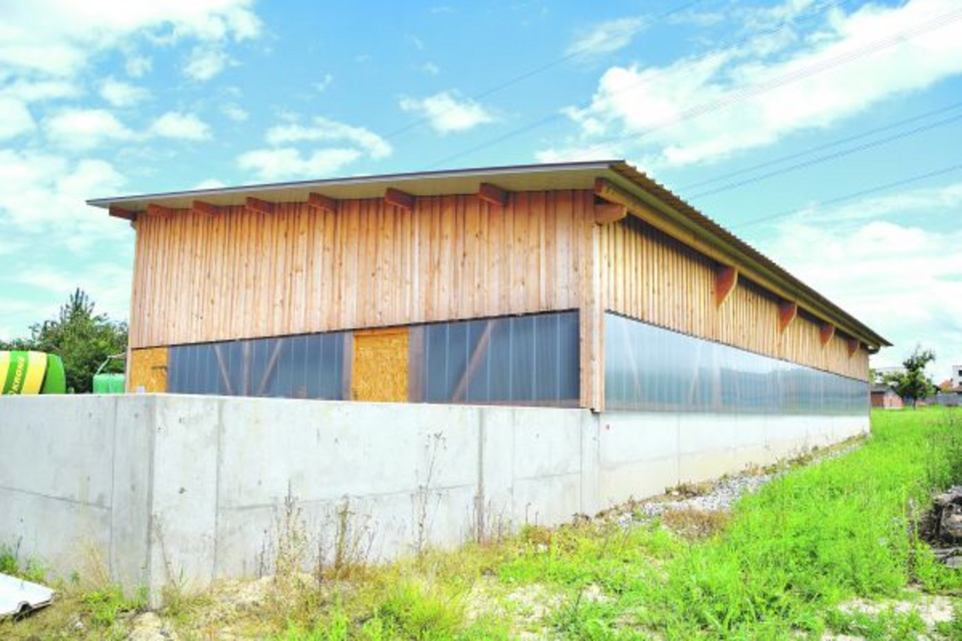 Günstig und vielseitig: Daniel Gostelis neue Kaninchen-Scheune ist so konzipiert, dass sie auch anderen Zwecken dienen kann.	