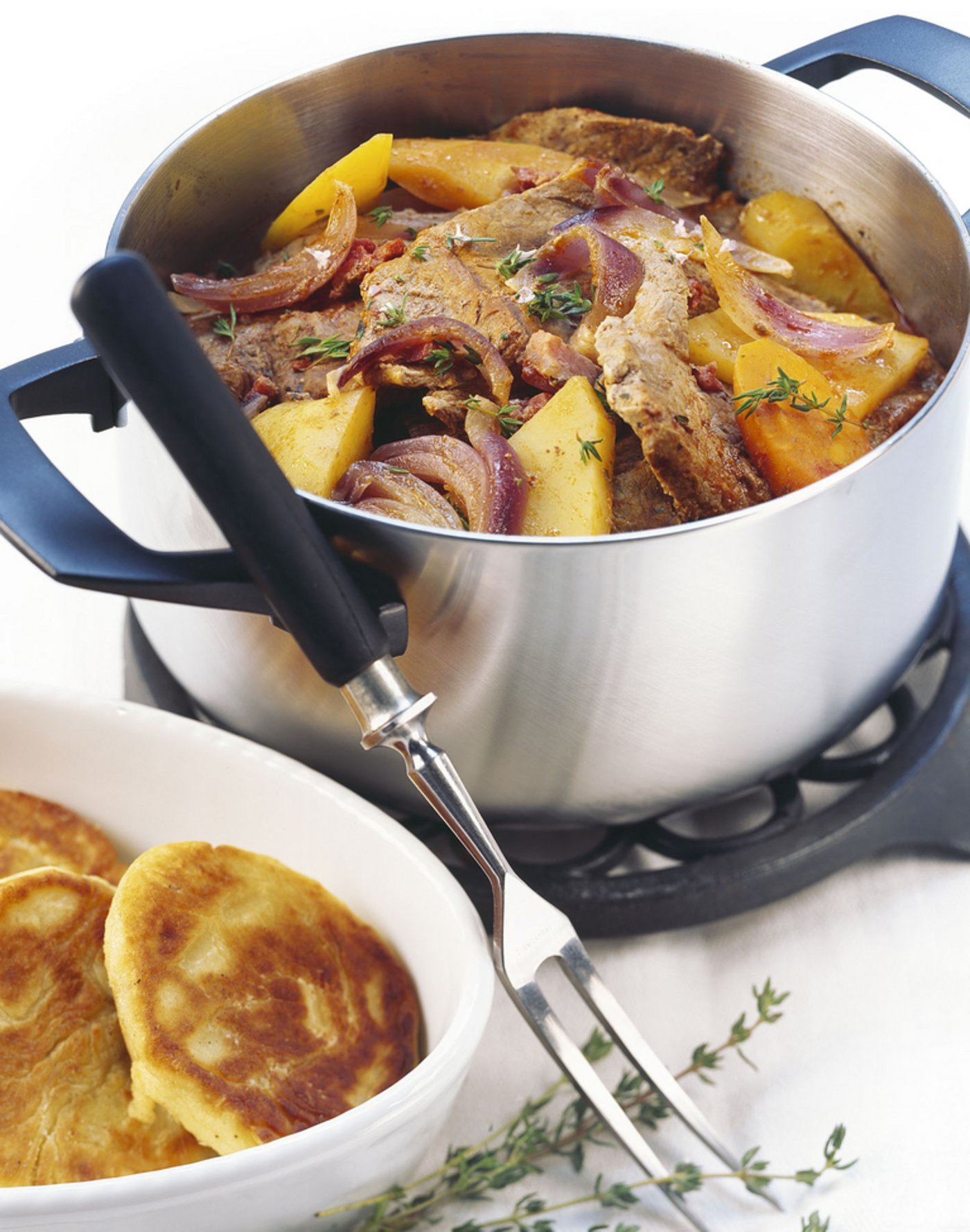 Saftplätzli mit Herbstgemüse (Bild swissmilk)