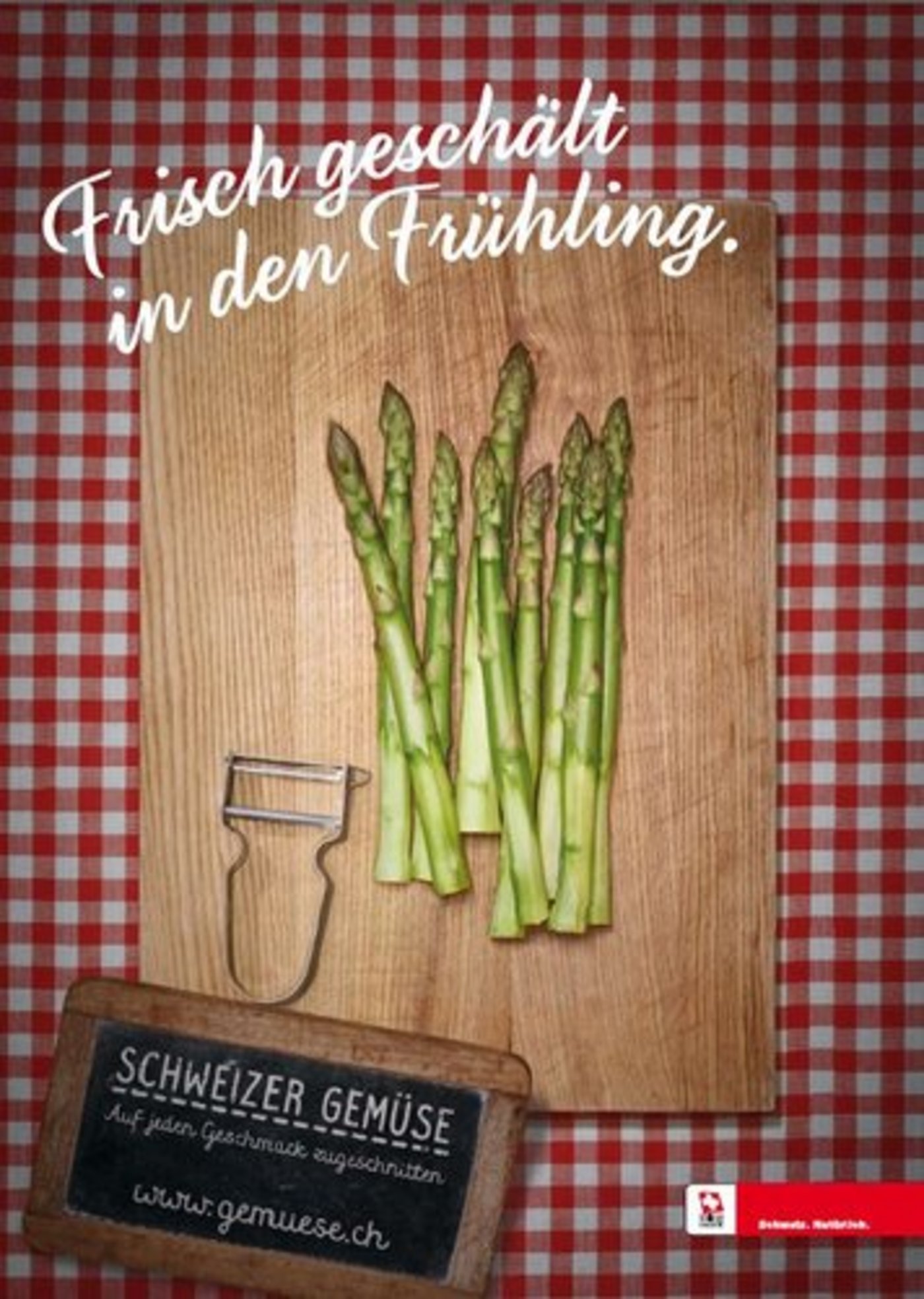 Ein Holzbrett und Saisongemüse stehen im Mittelpunkt der neuen Kampagne. (Bild: VSGP)