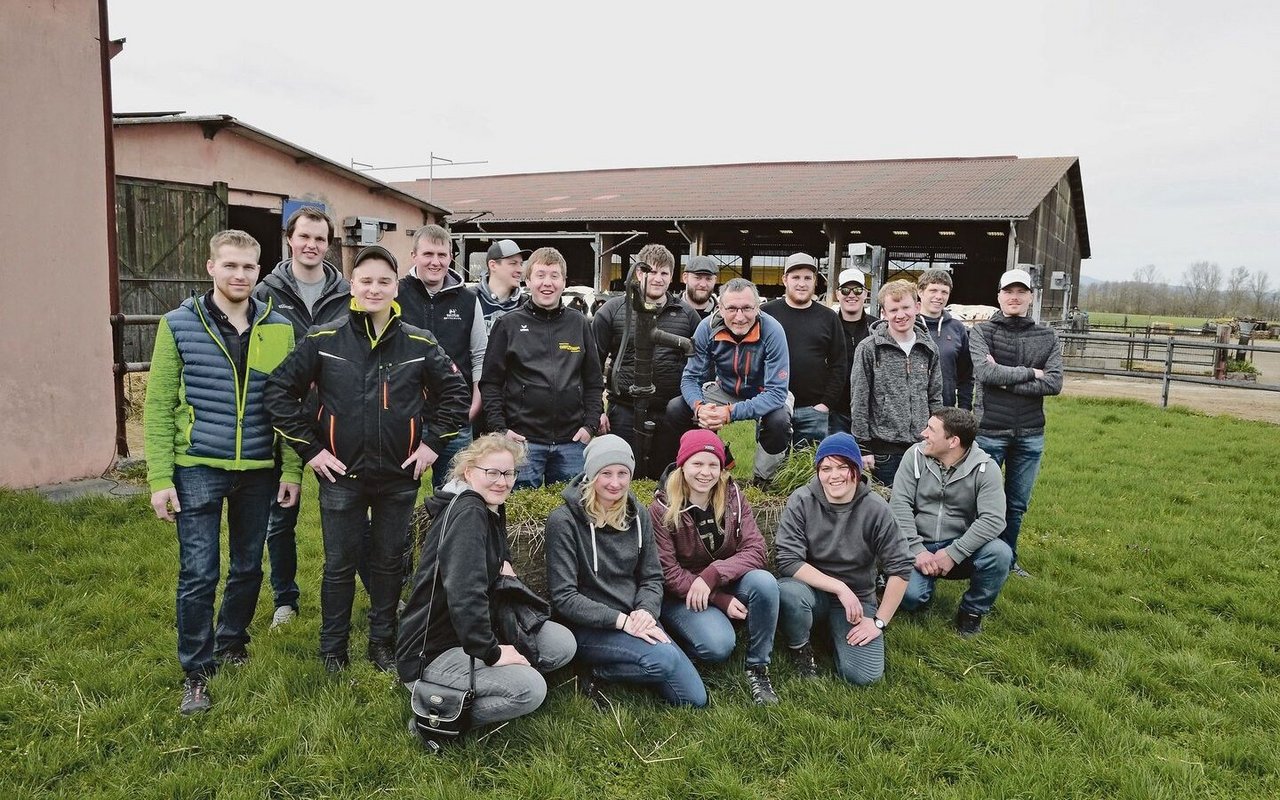 Die BLS-Reisegruppe auf der GAEC Wittelsheim.