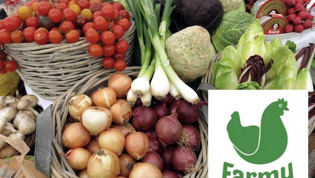 Auf Farmy soll es alles geben für den Wocheneinkauf, neben Gemüse also auch etwa Backwaren oder Tiernahrung. (Bild Pixabay/ Montage jsc)