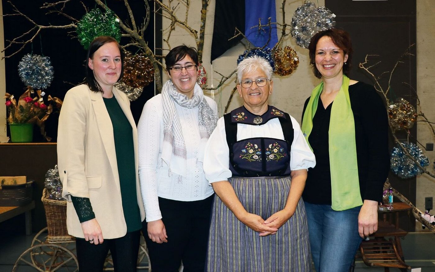 Die Neuen im Vorstand (v. l.): Ilona Heggli, Giuanna Häuptli, Vreni Kasper, Edith Nietlisbach.