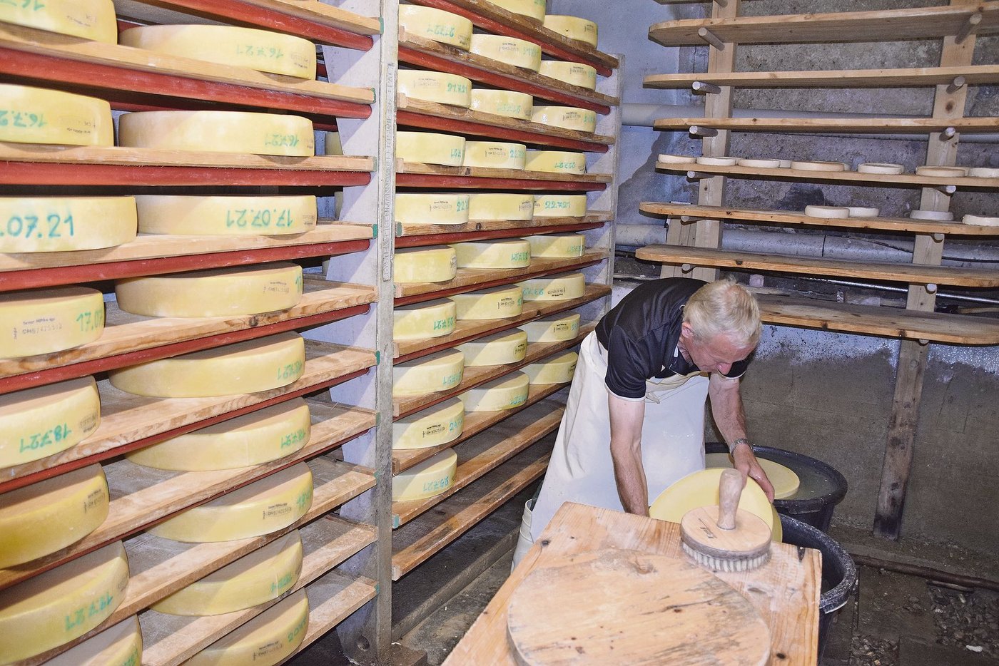 Der ganze Stolz von Kurt Mösching: Der Käsekeller. Jedes Jahr gab es für seinen Käse die Maximalnote von 20 Punkten.