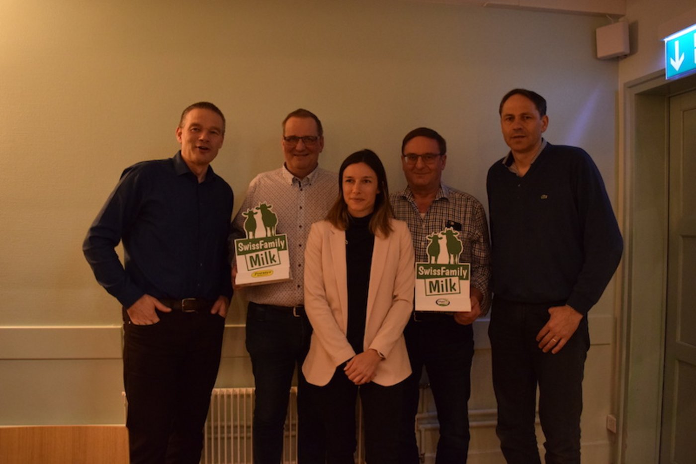 Sind blicken zuversichtlich in die Zukunft (v.l.): Christof Züger, Markus Forster, Claudia Kuratli (Marketingleiterin Züger), Godi Siegfried (Präsident PMO) und Markus Züger. (Bild sgi)