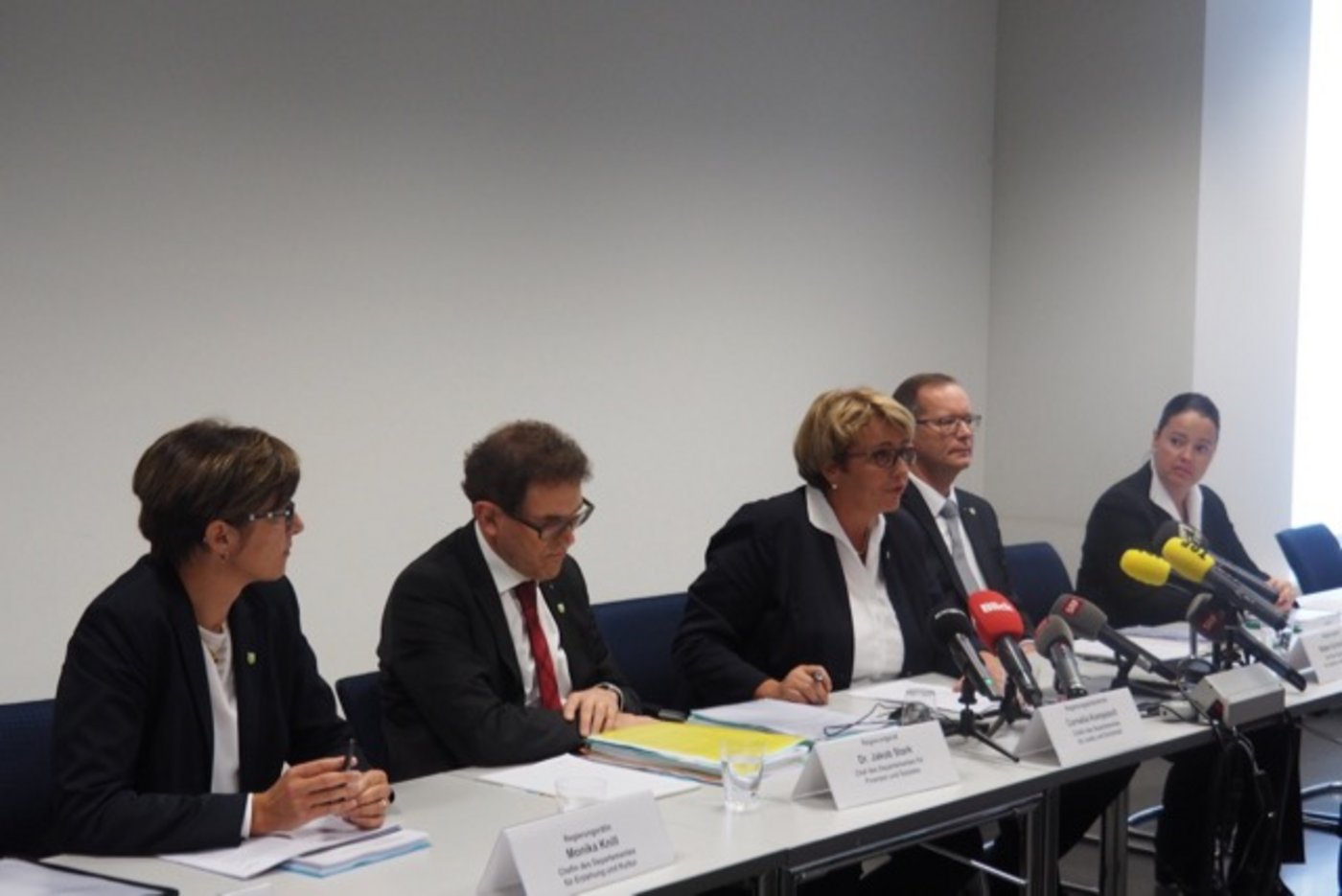 Die Thurgauer Regierung stellte sich am Mittwoch in corpore den Medien. 