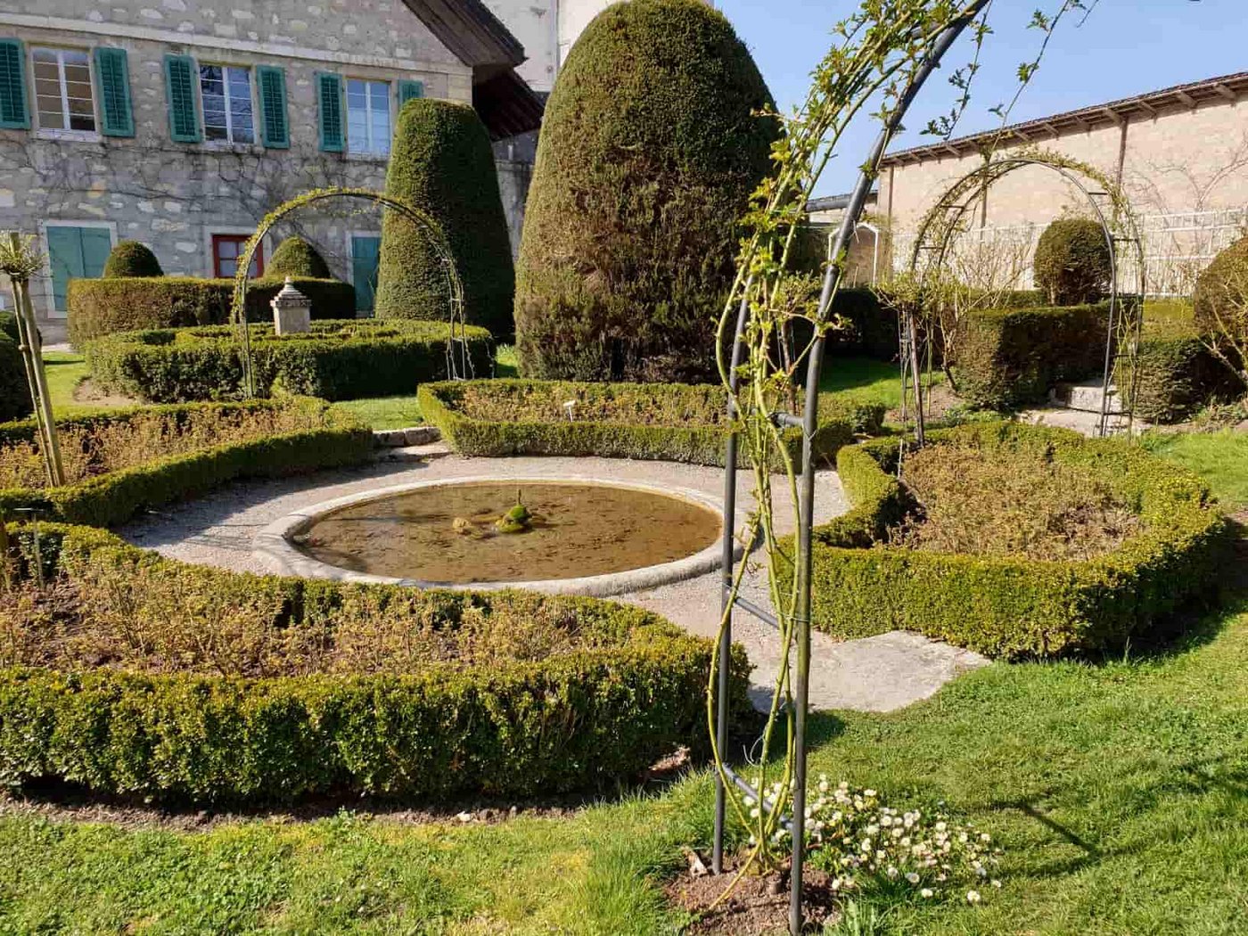 Die Rosen im Rosengarten pflegen die freiwilligen Rosenfreunde. (Bild Ruth Aerni)