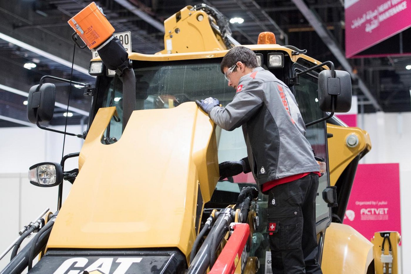 Adrian Krähenbühl im Einsatz. (Bild Swiss Skills)