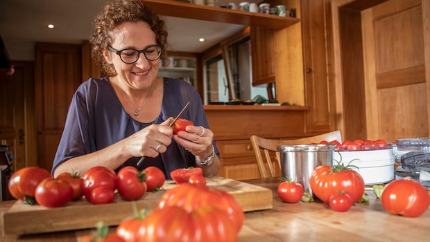 Lotti Baumann ist Bäuerin in Beinwil am See und setzt sich gegen Food Waste ein. (Bilder Pia Neuenschwander)