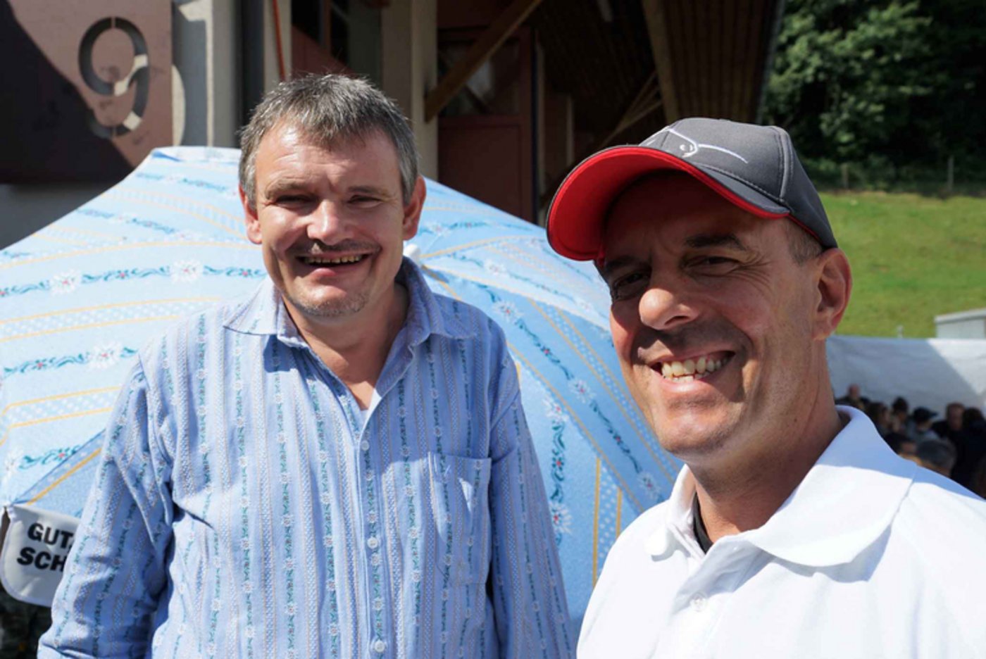 Andy Haas (links, BVbB) und Lukas Kilcher (LZA): Keine Wertschöpfung ohne Wertschätzung für das Tier. (Bild mr)