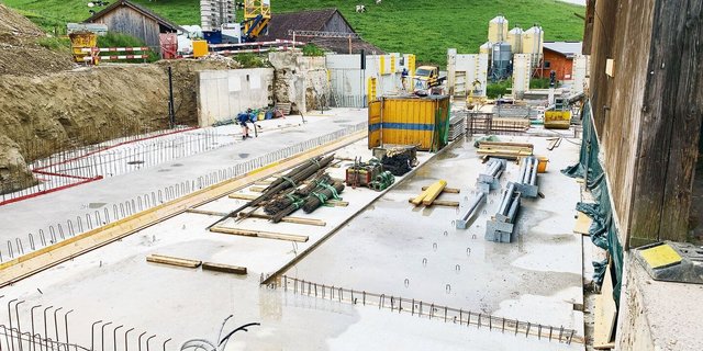 Baustelle auf einem Bauernhof im Kanton Luzern. Nach wie vor wird in der Landwirtschaft viel investiert. Bauprojekte sollten sehr gut geplant werden, um Enttäuschungen und Probleme zu vermeiden. 