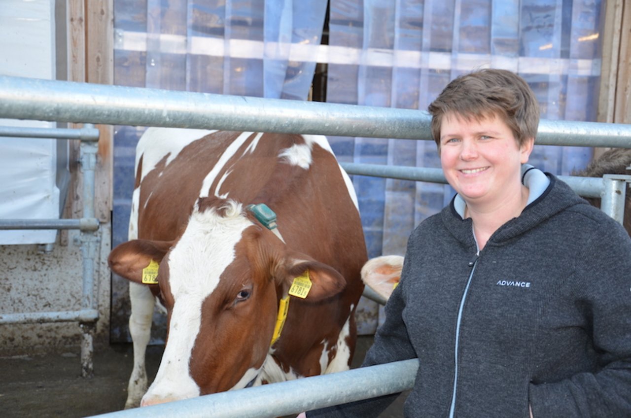 In den jährlichen Familienferien auf einem freiburgischen Bauernhof lernte Rebecca Müller die Landwirtschaft kennen. „Ich war den ganzen Tag beim Bauer und durfte mithelfen beim Kühe anrüsten.“ (Bild und Video ms)