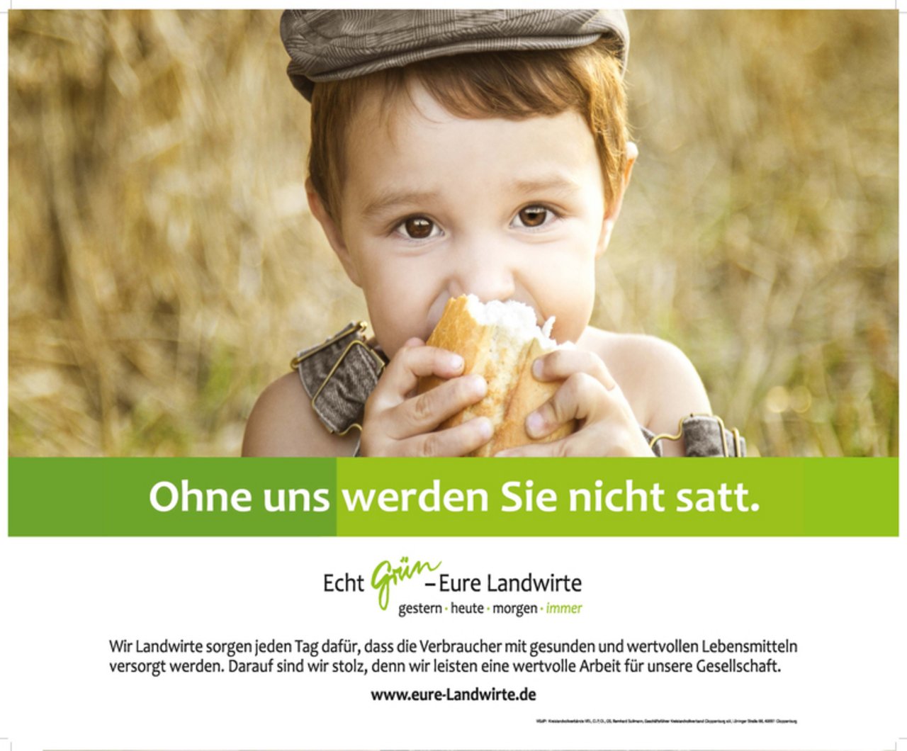 Die Imagekampagne soll der Gesellschaft die Bedeutung der Landwirte vor Augen führen. (Bild www.eure-landwirte.de)