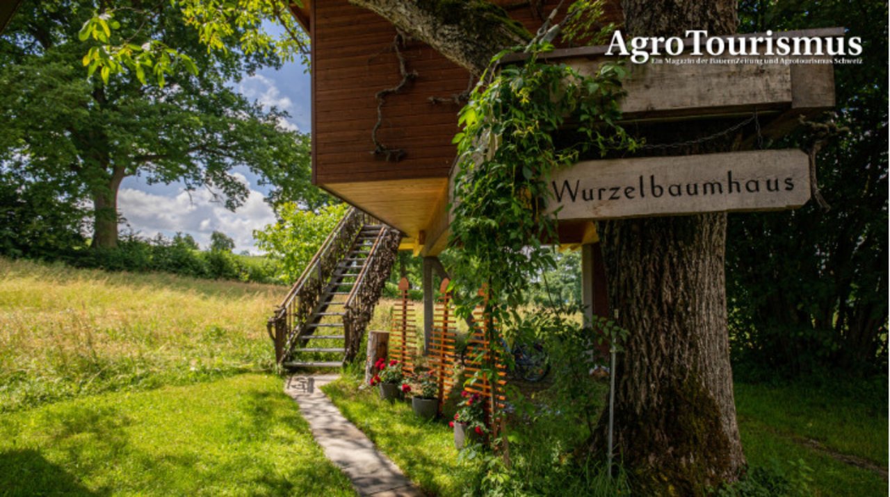 Idyllisch gelegen inmitten der Natur, lädt das liebevoll eingerichtete Baumhaus zum Übernachten ein. Auf Komfort und Regionalität wird Wert gelegt. (Bilder Swissfarm)