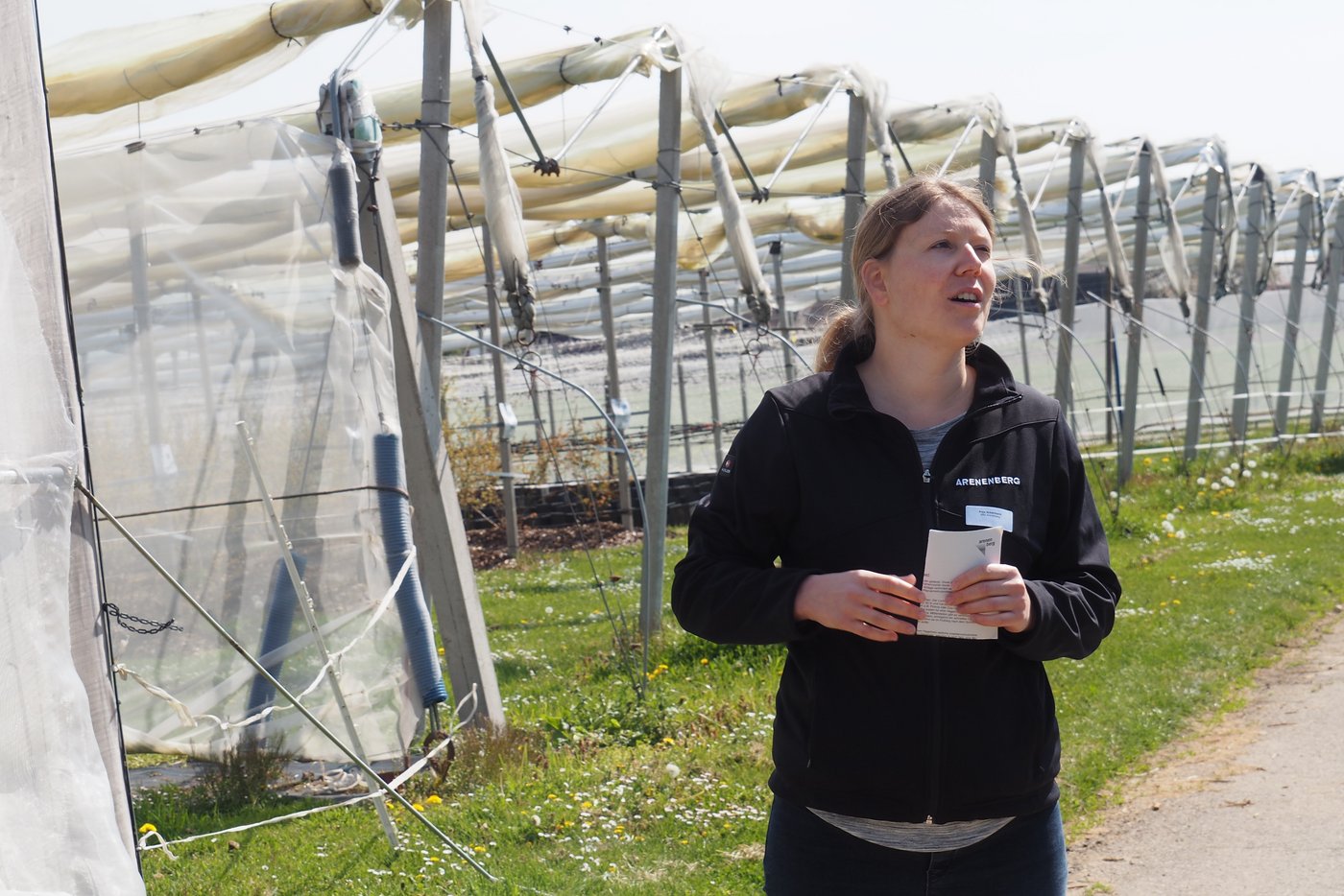 Anja Ackermann erläutert die Vor- und Nachteile einer Volleinnetzung.