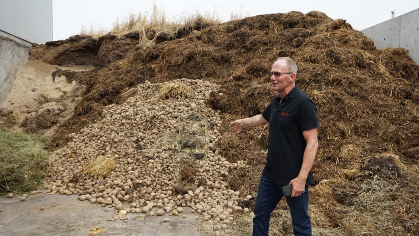 „In der Biogas-Anlage verwandeln wir Abfälle wie schlechtes Ökoheu, Kartoffel- oder Getreideabfälle und Pferdemist in Energie.“