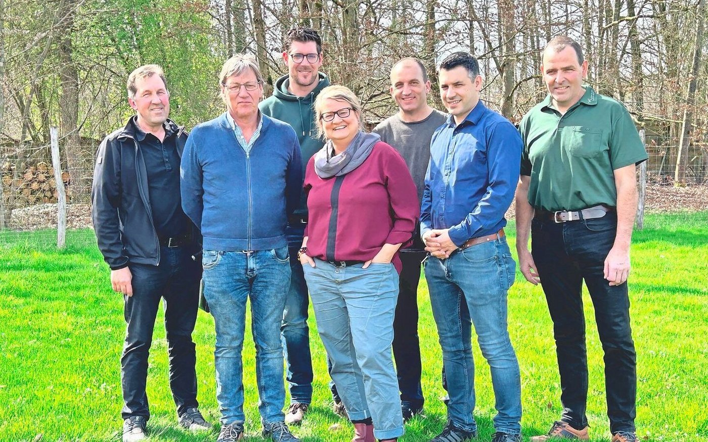 Christian Eggenberger, Ralph Bötsch, Ralph Gilg, Gastreferentin Andrea Beste, Urban Dörig, Florian Sandrini und Peter Haldemann (v. l.). Haldemann moderierte den Bodentag.