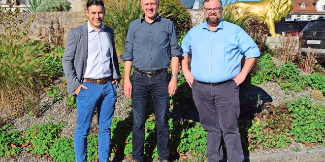 Florian Sandrini (l.), Leiter Pflanzenschutz, mit Andreas Braun, Präsident Basiskonferenz, der die Tagung leitete.