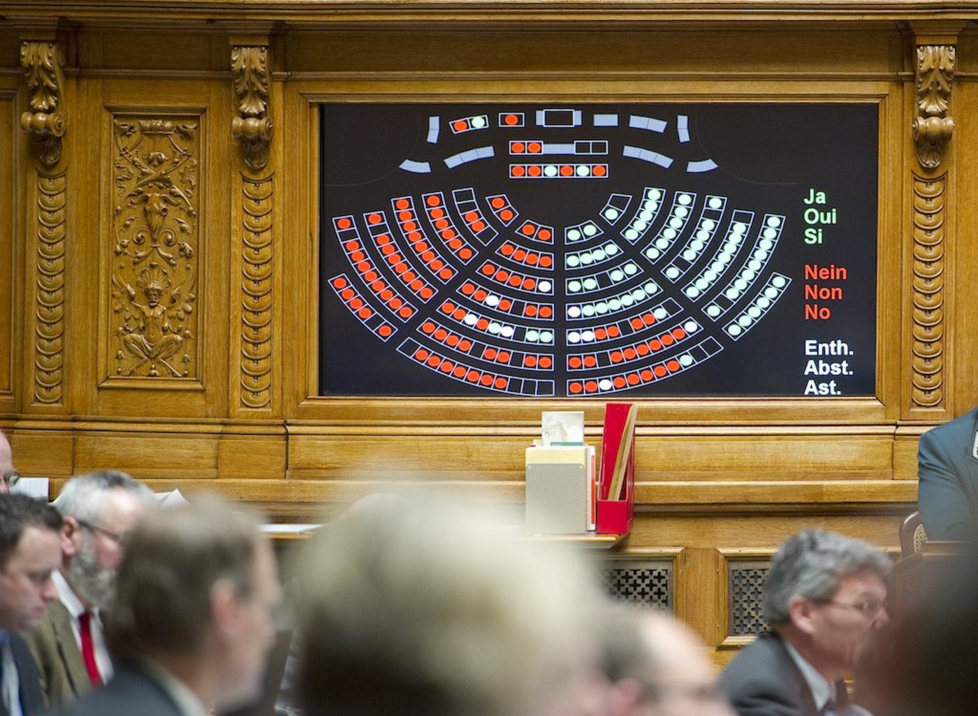 Welches Ergebnis diese Wand in der heutigen Abstimmung des Nationalrats zeigen wird, hat für die Landwirtschaft in der Schweiz eine grosse Bedeutung. (Bild Parlamnentsdienste, 3003 Bern)