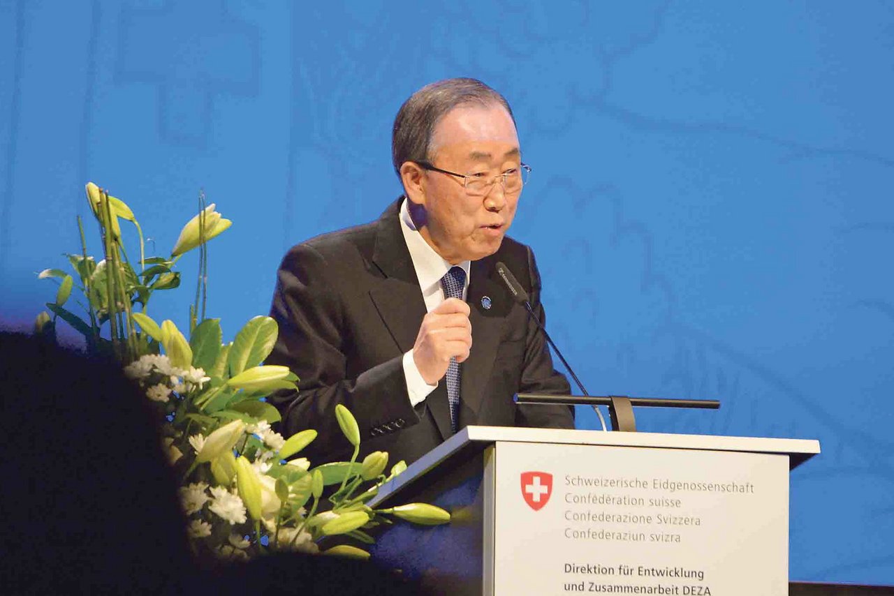 UNO-Generalsekretär Ban Ki-Moon. (Bild Hansjürg Jäger)