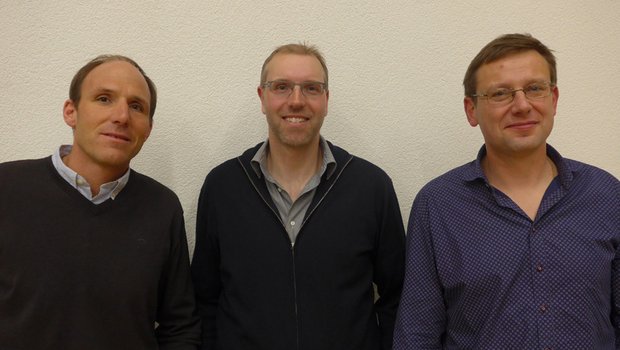 Die neuen Vorstandsmitglieder Michael Schneider (Mattstetten BE), Roland Grütter (Seeberg BE) und Sébastien Pasche (Thierrens VD) 
