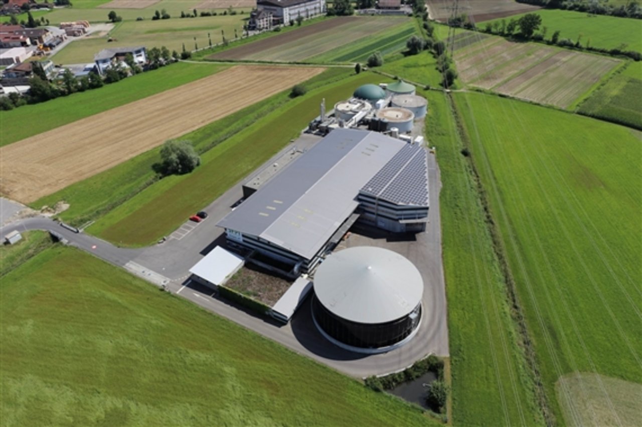 Die Swiss Farmer Power AG in der Industriezone von Inwil. (Bild zVg)
