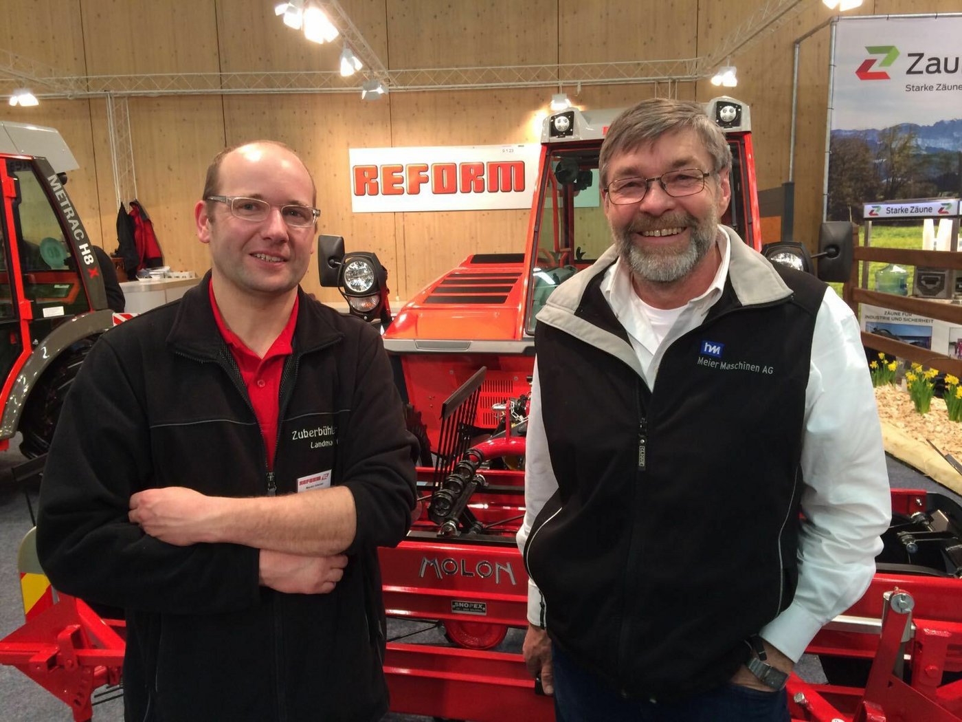 Reform-Händler Martin Inauen, Schönengrund AR (l.). und Hans-Ruedi Weber von Meier Maschinen, Marthalen ZH.