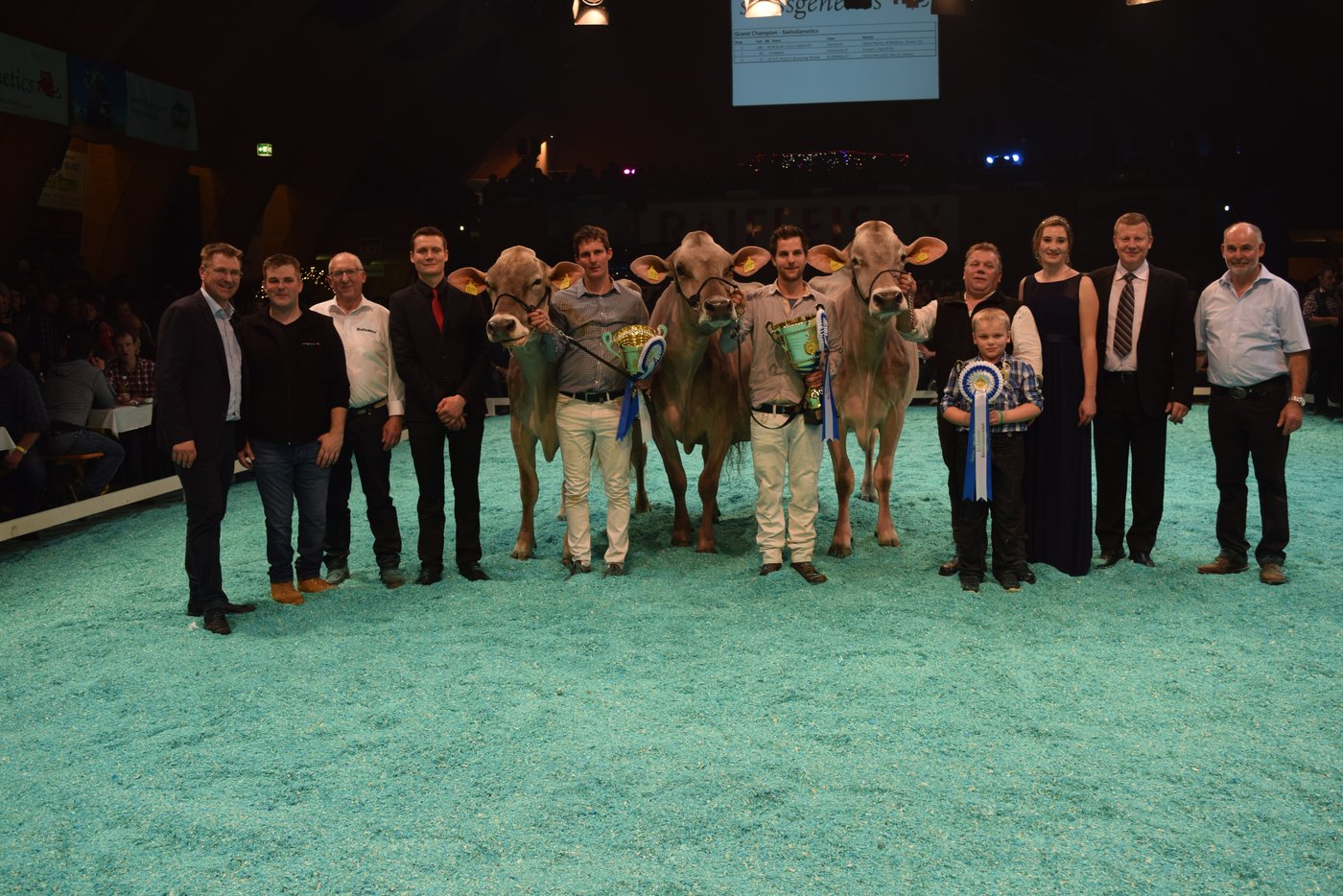 Championwahl (v.l.): Reserve-Champion Camila, Champion Waris und Mention Honorable Palma.