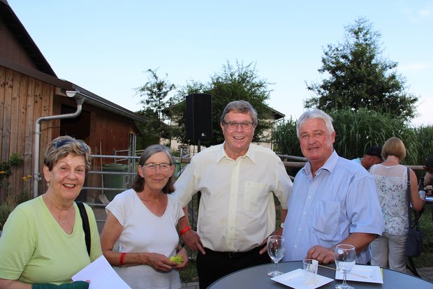 Annalise Glur, Neisina Zemp, Walter Glus und der Proviande-Präsident Markus Zemp freuen sich am 50+1-Jahr-Jubiläum von Swiss Beef Mittelland. (Bilder Hans Rüssli) 