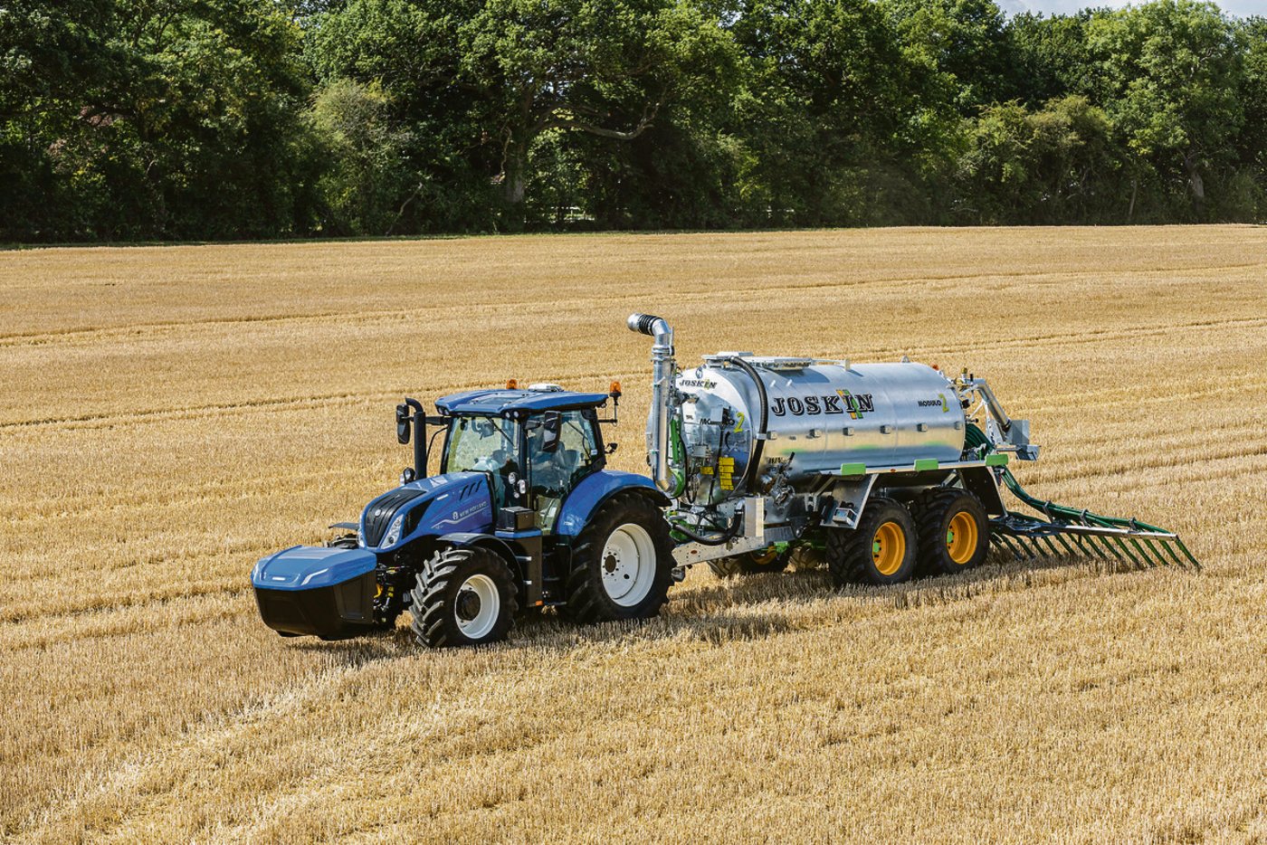 An der Agritechnica 2019 wurde der «New Holland T6 Methane Power» vorgestellt, der erste Methantraktor.(Bild New Holland)