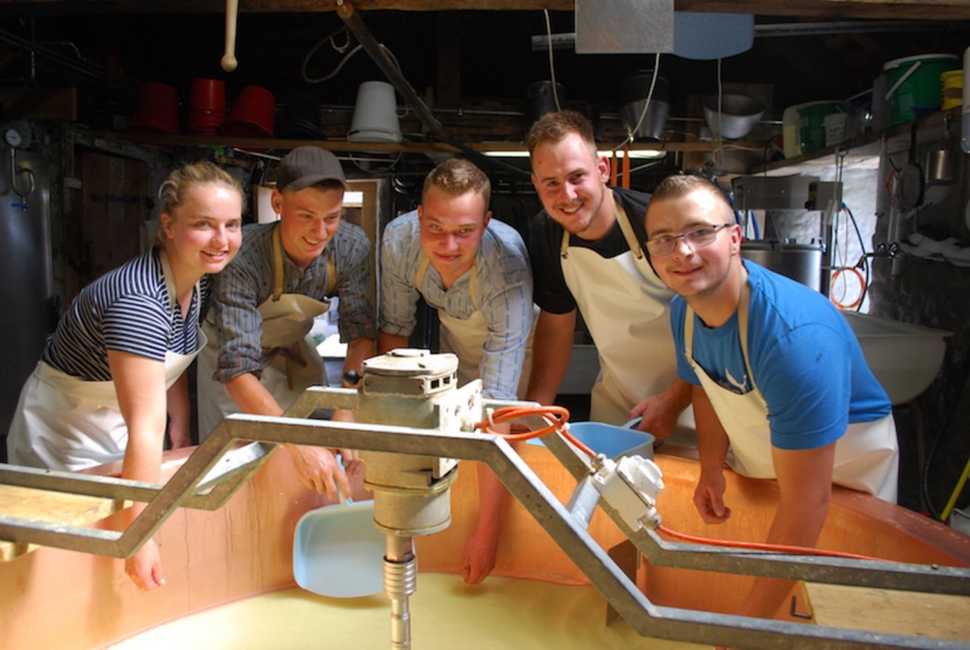 Beim Käsen helfen alle mit. (Bild pf)