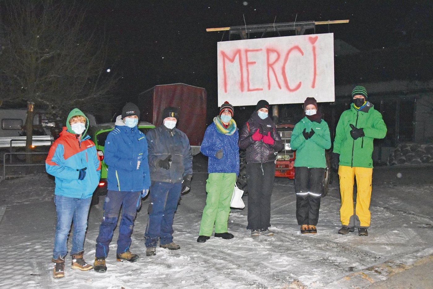 Zoe, Romina, Alex, Martin, Marco und Jan waren bereit, sich für eine gute Sache einzusetzen.(Bild bh)