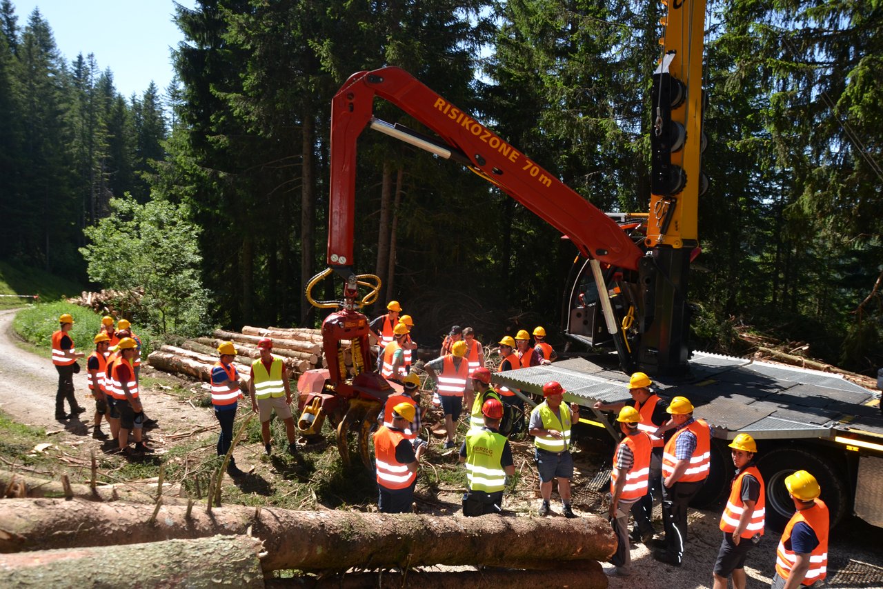 Grosses Interesse an den Bergholztagen im Schwarseegebiet FR. (Bilder Peter Fankhauser)