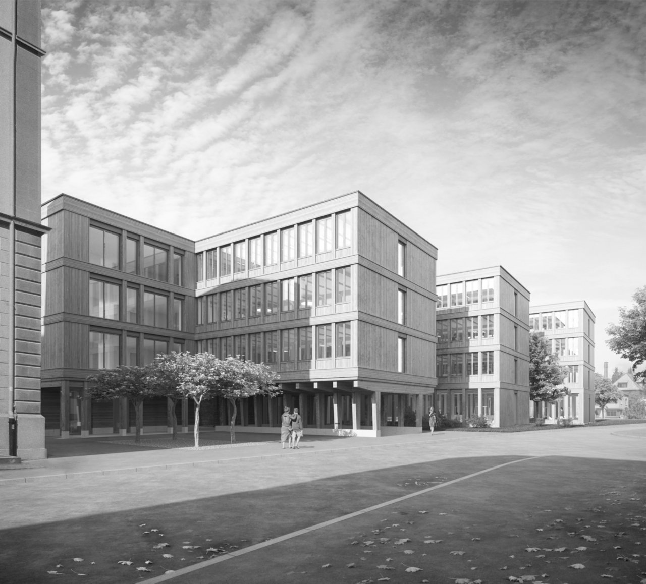 So präsentiert sich der Erweiterungsbau des Thurgauer Regierungsgebäudes in der Visualisierung. (Bild GLVDR ©nightnurse)