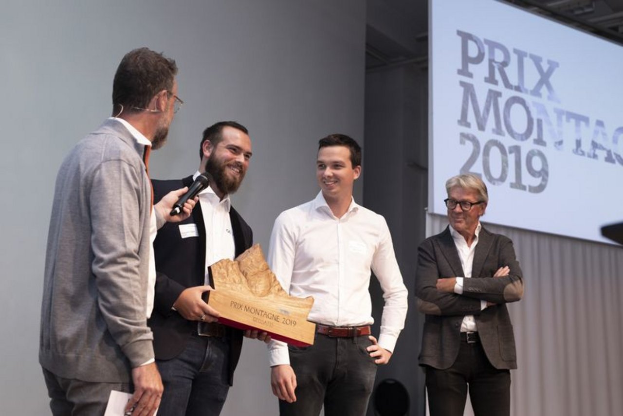 Der Prix Montagne wurde im Jahr 2019 an das Hightech-Unternehmen Geosatis verliehen. (Bild Isabel Plana)