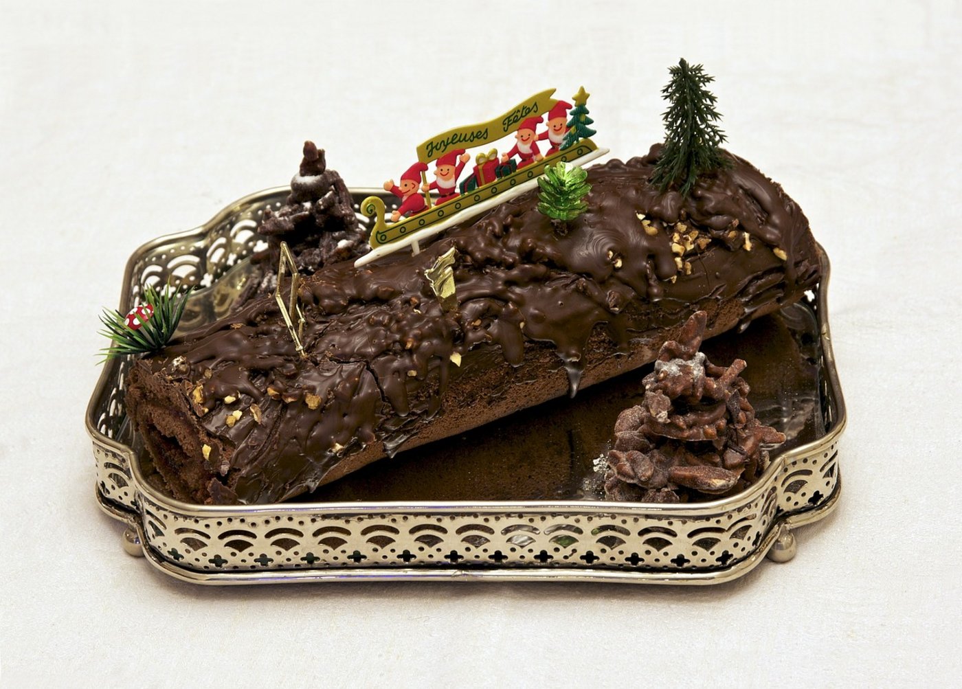 Der Bûche de Noël ist ein typisches Weihnachtsdessert in Frankreich. (Bild Pixabay)
