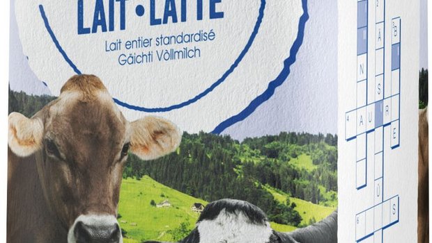 Drei Beispiele: Die Milchpackung in der «Mundart vom Ooerbaselbiet». (Bilder Emmi)