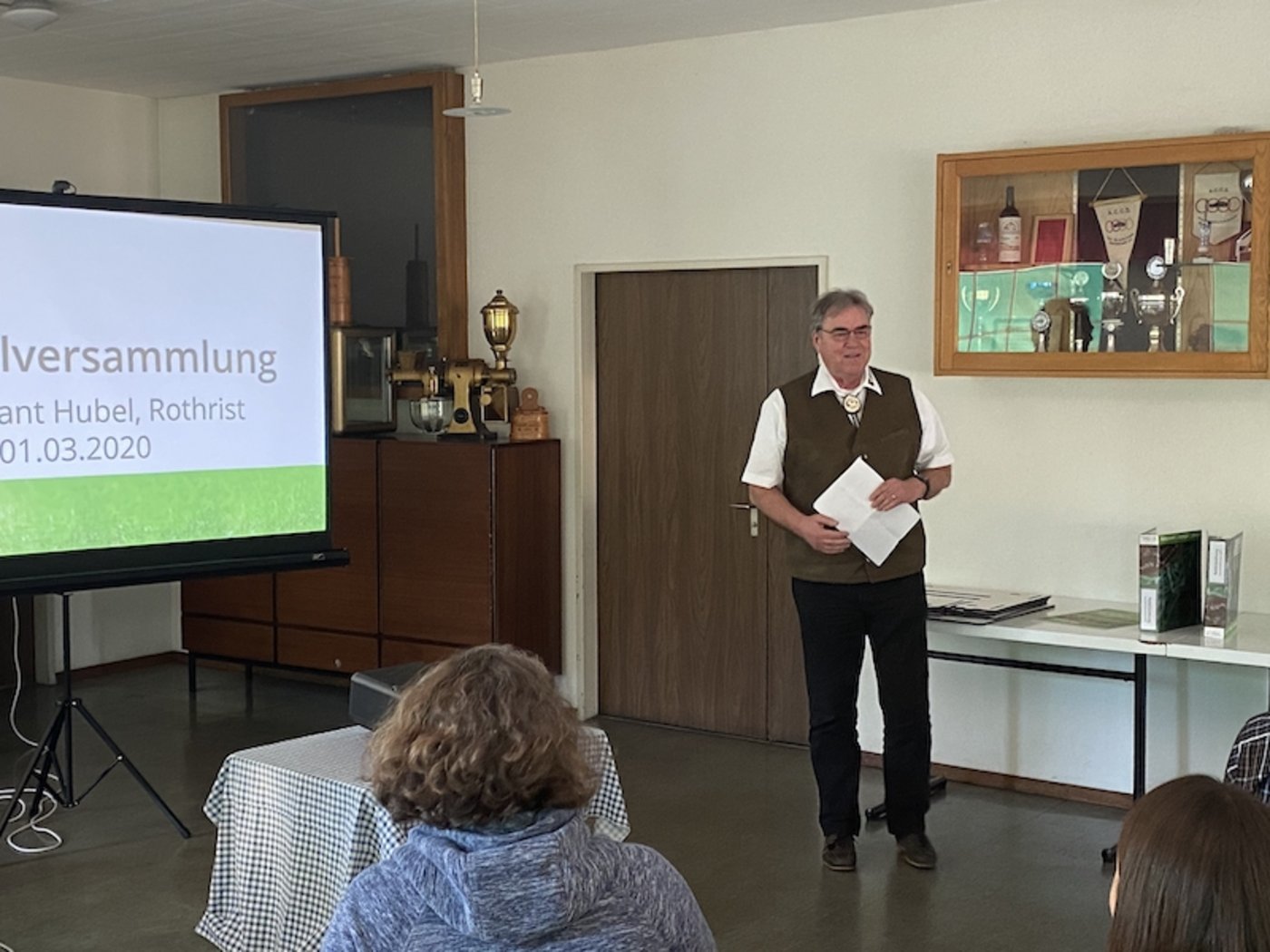 Anton Merkle, Präsident von JagdSchweiz bei seinem Grusswort an die Versammlung. (Bild zVg)