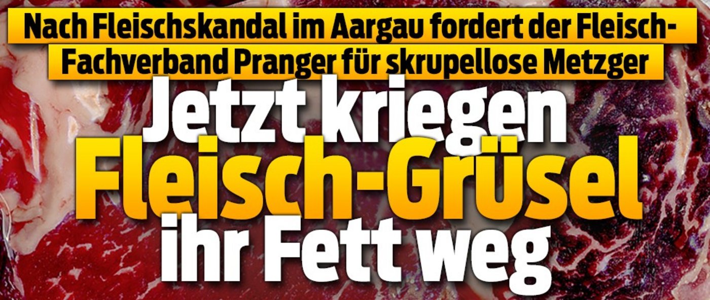Im "SonntagsBlick" kommen die "Fleischgrüsel" an den Pranger. (Aursriss) 