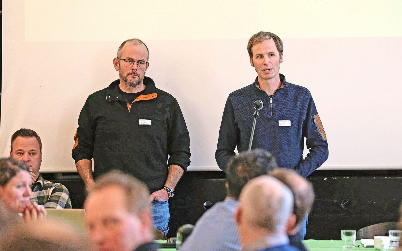 Toni Büchler (l.) und Christian Galliker führten Bio Luzern 2024 erstmals im Co-Präsidium.