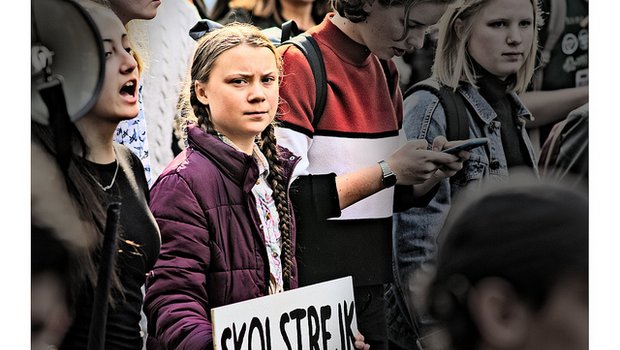  Die 16-jährige Greta Thunberg setzt sich für mehr Klimaschutz ein. (Bild Flickr/stephane_p)