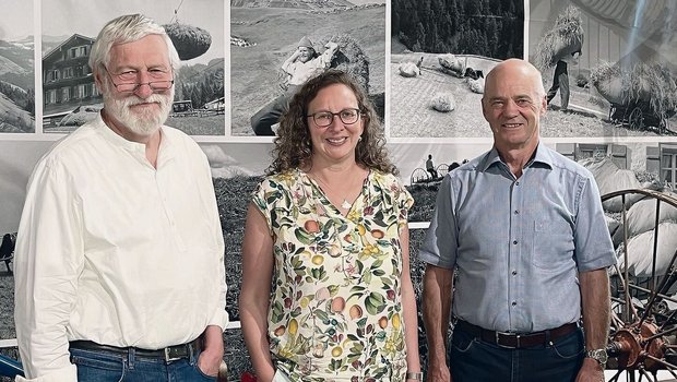 Max Eichenberger, Präsident Stiftung, Katrin Blassmann, Museums-Co-Leiterin, Walter Haas, Präsident Museumsverein (v. l. n. r.).