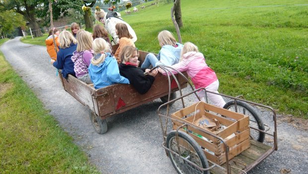 Die meisten Kinder sind gerne auf einem Bauernhof: Entsprechend viele Angebote gibt es für die junge Kundschaft. (Bild Martin Blum)