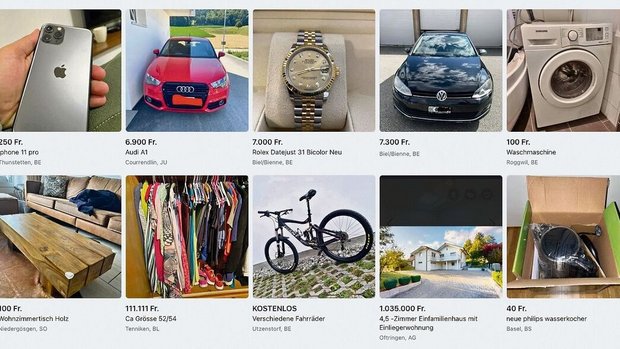 Vom iPhone über den schnittigen Audi, den schönen Holztisch oder das sportliche Fahrrad: All diese Waren wechseln über Online-Marktplätze wie den Facebook-Marketplace (im Bild) den Besitzer. Manchmal nicht ohne störende Nebengeräusche.